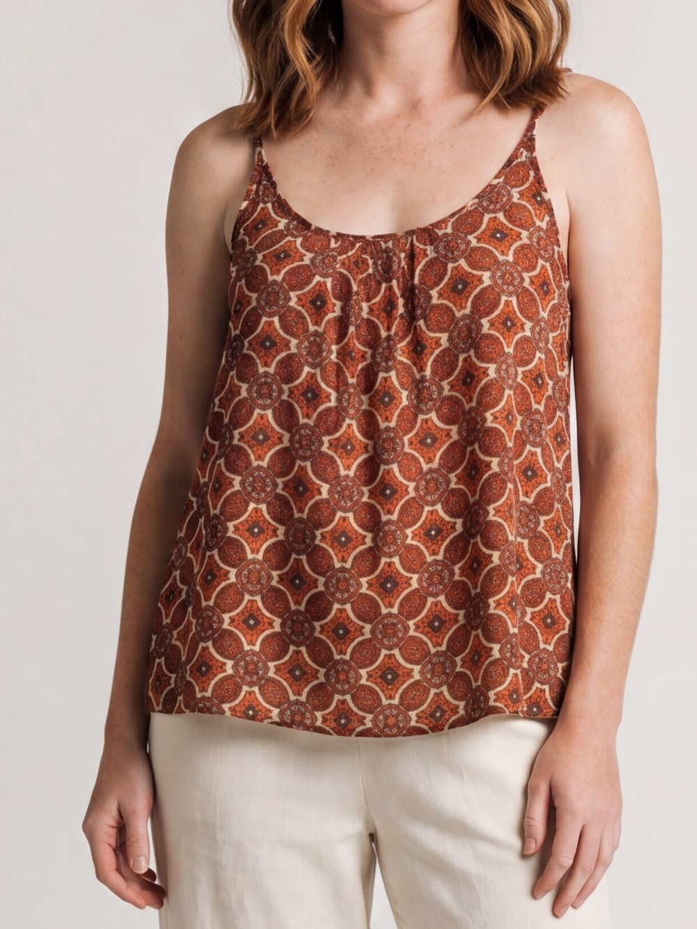 Vintage Mimi Chica Cotton Bohemian print cami tank top boho cottagecore summer